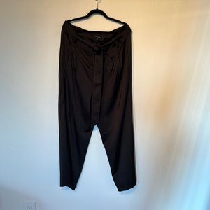 Universal Standard silk wide leg paper bag pants